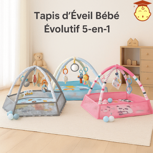 Tapis d’Éveil Bébé Évolutif Sensoriel | BabiPlay